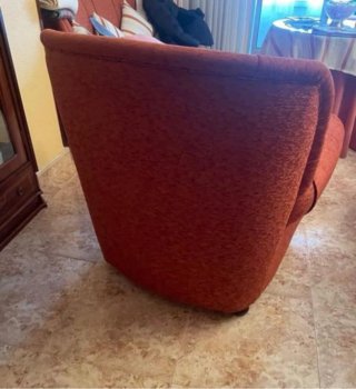 Sillón individual tela y madera
