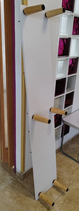 Mueble TV blanco/madera + Estantería
