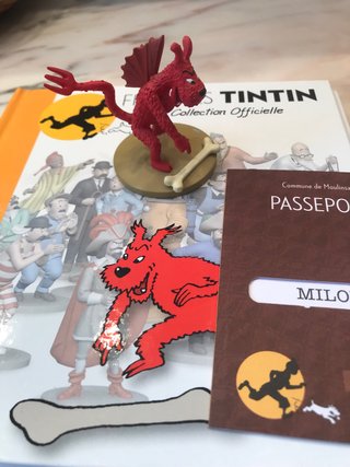 Figura Tintin Milu medio demonio