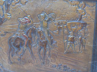 Álbum cuero repujado Quijote antiguo