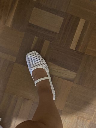 Bailarina de rejilla blanca