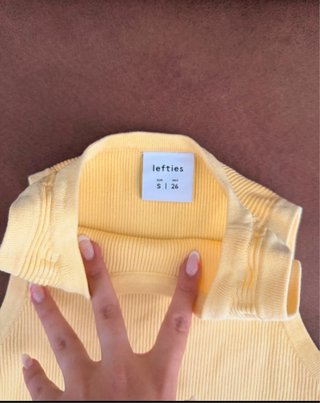 Top amarillo Lefties talla única