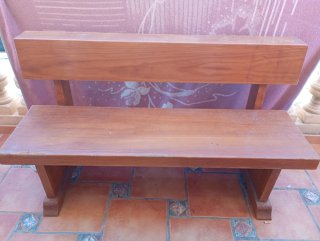 Banco de madera maciza cerezo