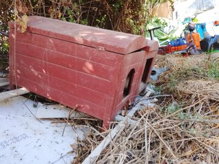 Caseta grande doble para gatos o perros.