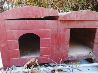 Caseta grande doble para gatos o perros.