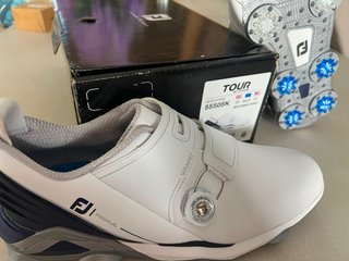 Zapatos de Golf FootJoy TourA Blancos y Azules