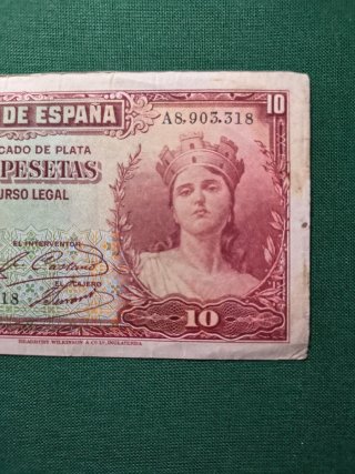Billete 10 Pesetas Banco de España 1935