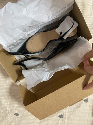 Tacones Mango bajos transparentes