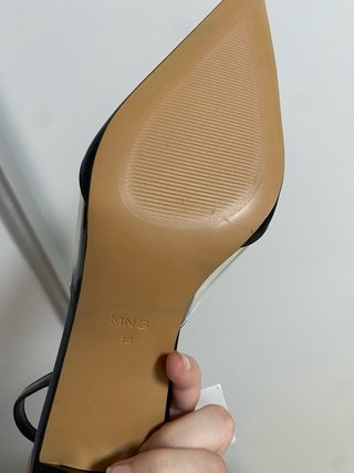 Tacones Mango bajos transparentes