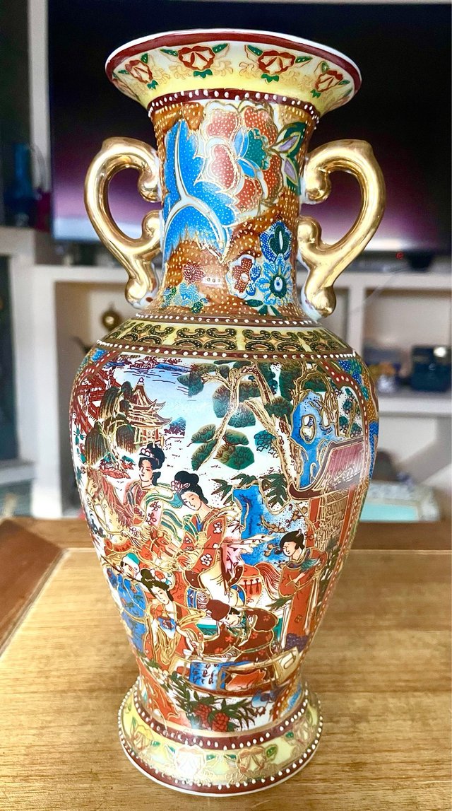 Jarrón Porcelana Royal Satsuma Vintage 30cm