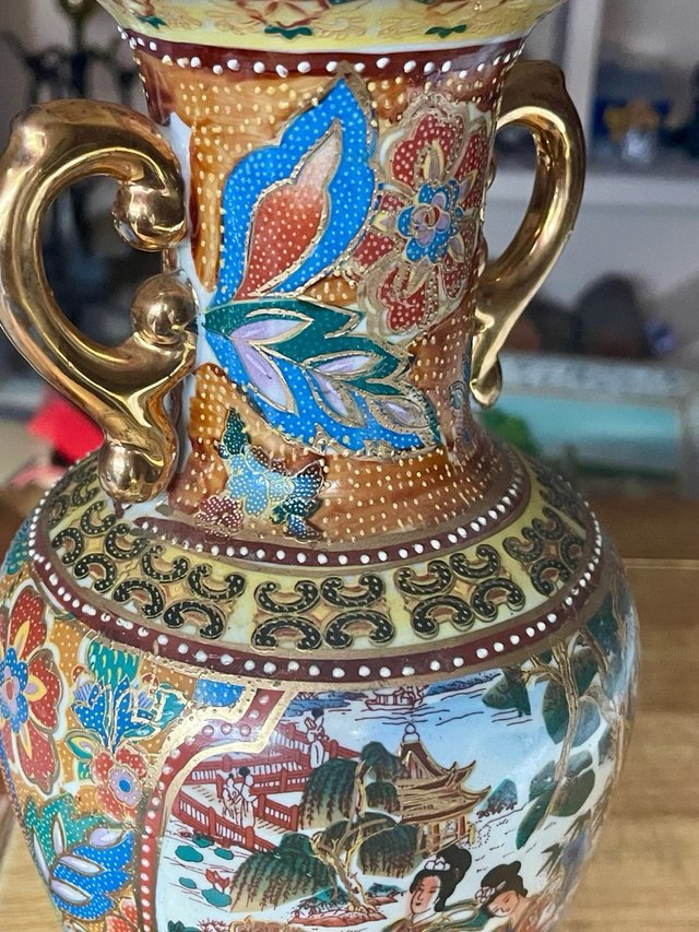Jarrón Porcelana Royal Satsuma Vintage 30cm