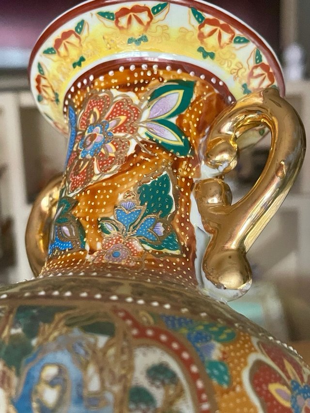Jarrón Porcelana Royal Satsuma Vintage 30cm