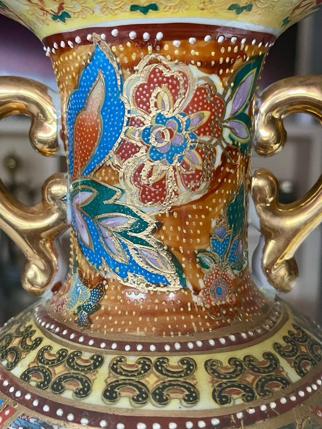 Jarrón Porcelana Royal Satsuma Vintage 30cm