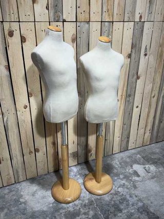 PACK 2 MANIQUIS MADERA 125 CM