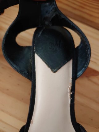 Sandalias de tacón negras