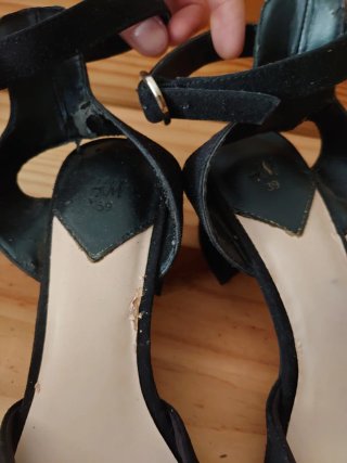 Sandalias de tacón negras