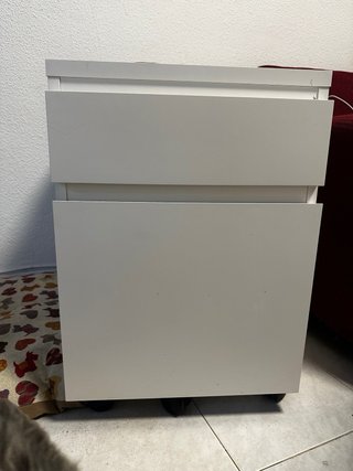 Cajonera IKEA MALM Blanca con Ruedas