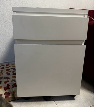 Cajonera IKEA MALM Blanca con Ruedas