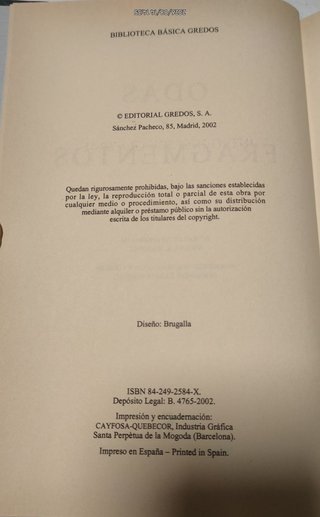 “Odas y fragmentos” de Baquílides