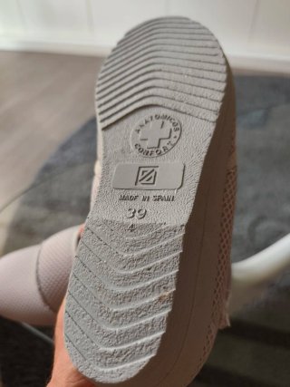 Zapatillas Alberola velcro mujer beige/rosa