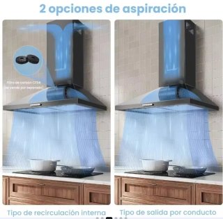 Campana extractora Comfee negra 60 cm