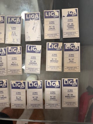 Album futbol cromos Liga Este 85 86