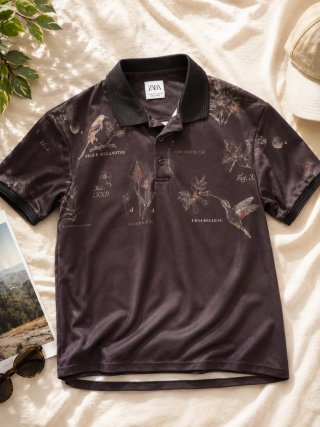 Polo Zara estampado floral
