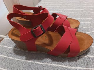 Sandalias Autenti Rojas Talla 40