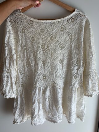 Blusa Florencia encaje blanco