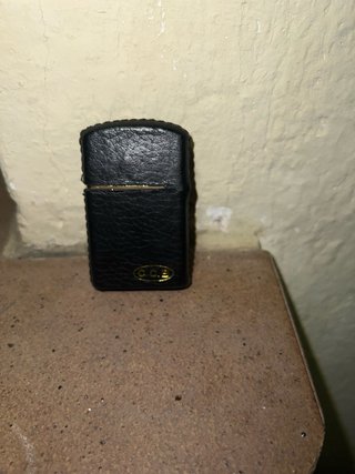 Mechero C.C.B. Negro Cuero Sin Usar