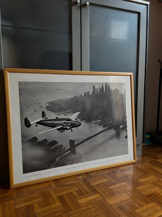 Cuadro Grande Vintage Aviación Howard Hughes NY