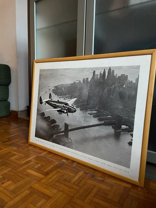 Cuadro Grande Vintage Aviación Howard Hughes NY