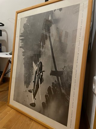 Cuadro Grande Vintage Aviación Howard Hughes NY