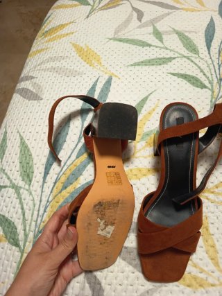 Zapatos tacón Only marrón/naranja