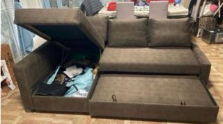 Sofá Cama Chaiselongue Marrón
