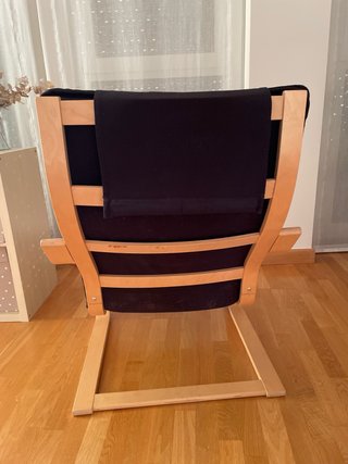 Sillón POÄNG  ikea mecedora negro y madera