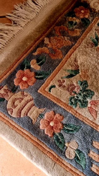 Tappeto Tien Tsin fatto a mano vintage