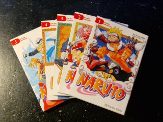 Pack de los primeros 5 tomos del manga de Naruto