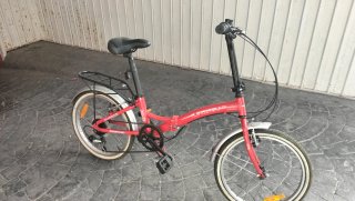 Bicicleta Plegable Urbana Roja