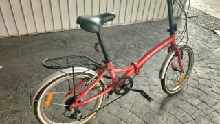 Bicicleta Plegable Urbana Roja
