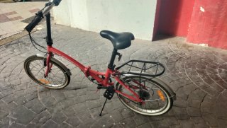 Bicicleta Plegable Urbana Roja