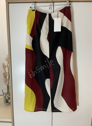 Zara Falda midi pareo estampada multicolor T. L
