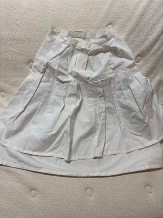 Falda huertana blanca talla única