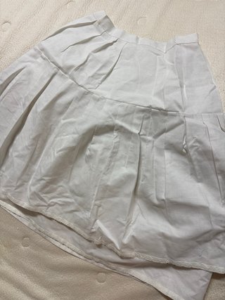 Falda huertana blanca talla única