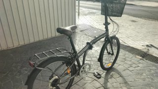 Bicicleta Plegable Urbana con Cesta