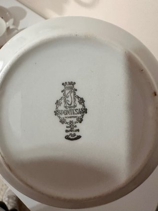 Juego de té Pontesa porcelana floral