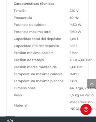 Vaporetta Limpiador a Vapor Rojo
