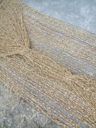 Cortinas de puerta de yute y madera