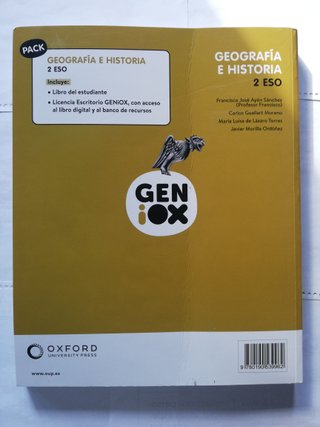 Libro Geografia e Historia para 2 ESO edita Oxford