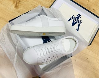 Zapatillas Maserati Cuero Blancas Talla 42